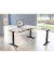 Sitz-Steh-Schreibtisch Move 4, elektrisch höhenverstellbar, 64-129cm (H), 200x220cm (BxT), rechteckig, weiß / anthrazit