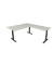 Sitz-Steh-Schreibtisch Move 4, elektrisch höhenverstellbar, 64-129cm (H), 200x220cm (BxT), rechteckig, lichtgrau / anthrazit