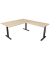Sitz-Steh-Schreibtisch Move 4, elektrisch höhenverstellbar, 64-129cm (H), 200x220cm (BxT), rechteckig, ahorn / anthrazit