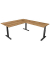 Sitz-Steh-Schreibtisch Move 4, elektrisch höhenverstellbar, 64-129cm (H), 200x220cm (BxT), rechteckig, eiche / anthrazit