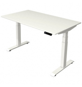 Sitz-Steh-Schreibtisch Move 4, elektrisch höhenverstellbar, 64-129cm (H), 140x80cm (BxT), rechteckig, weiß / weiß