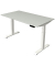Sitz-Steh-Schreibtisch Move 4, elektrisch höhenverstellbar, 64-129cm (H), 140x80cm (BxT), rechteckig, lichtgrau / weiß