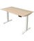 Sitz-Steh-Schreibtisch Move 4, elektrisch höhenverstellbar, 64-129cm (H), 140x80cm (BxT), rechteckig, ahorn / weiß