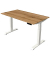 Sitz-Steh-Schreibtisch Move 4, elektrisch höhenverstellbar, 64-129cm (H), 140x80cm (BxT), rechteckig, eiche / weiß