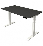 Sitz-Steh-Schreibtisch Move 4, elektrisch höhenverstellbar, 64-129cm (H), 140x80cm (BxT), rechteckig, anthrazit / weiß