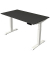 Sitz-Steh-Schreibtisch Move 4, elektrisch höhenverstellbar, 64-129cm (H), 140x80cm (BxT), rechteckig, anthrazit / weiß