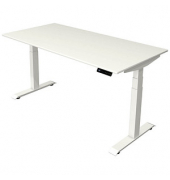 Sitz-Steh-Schreibtisch Move 4, elektrisch höhenverstellbar, 64-129cm (H), 160x80cm (BxT), rechteckig, weiß / weiß