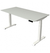 Sitz-Steh-Schreibtisch Move 4, elektrisch höhenverstellbar, 64-129cm (H), 160x80cm (BxT), rechteckig, lichtgrau / weiß