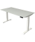 Sitz-Steh-Schreibtisch Move 4, elektrisch höhenverstellbar, 64-129cm (H), 160x80cm (BxT), rechteckig, lichtgrau / weiß