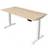 Sitz-Steh-Schreibtisch Move 4, elektrisch höhenverstellbar, 64-129cm (H), 160x80cm (BxT), rechteckig, ahorn / weiß