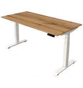Sitz-Steh-Schreibtisch Move 4, elektrisch höhenverstellbar, 64-129cm (H), 160x80cm (BxT), rechteckig, eiche / weiß