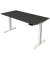 Sitz-Steh-Schreibtisch Move 4, elektrisch höhenverstellbar, 64-129cm (H), 160x80cm (BxT), rechteckig, anthrazit / weiß