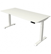 Sitz-Steh-Schreibtisch Move 4, elektrisch höhenverstellbar, 64-129cm (H), 180x80cm (BxT), rechteckig, weiß / weiß