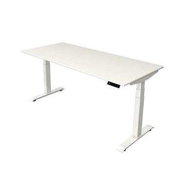 Sitz-Steh-Schreibtisch Move 4, elektrisch höhenverstellbar, 64-129cm (H), 180x80cm (BxT), rechteckig, weiß / weiß