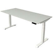 Sitz-Steh-Schreibtisch Move 4, elektrisch höhenverstellbar, 64-129cm (H), 180x80cm (BxT), rechteckig, lichtgrau / weiß