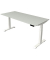 Sitz-Steh-Schreibtisch Move 4, elektrisch höhenverstellbar, 64-129cm (H), 180x80cm (BxT), rechteckig, lichtgrau / weiß