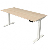 Sitz-Steh-Schreibtisch Move 4, elektrisch höhenverstellbar, 64-129cm (H), 180x80cm (BxT), rechteckig, ahorn / weiß