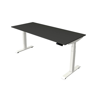 Sitz-Steh-Schreibtisch Move 4, elektrisch höhenverstellbar, 64-129cm (H), 180x80cm (BxT), rechteckig, anthrazit / weiß