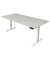 Sitz-Steh-Schreibtisch Move 4, elektrisch höhenverstellbar, 64-129cm (H), 200x100cm (BxT), rechteckig, lichtgrau / weiß