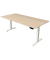 Sitz-Steh-Schreibtisch Move 4, elektrisch höhenverstellbar, 64-129cm (H), 200x100cm (BxT), rechteckig, ahorn / weiß
