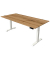 Sitz-Steh-Schreibtisch Move 4, elektrisch höhenverstellbar, 64-129cm (H), 200x100cm (BxT), rechteckig, eiche / weiß