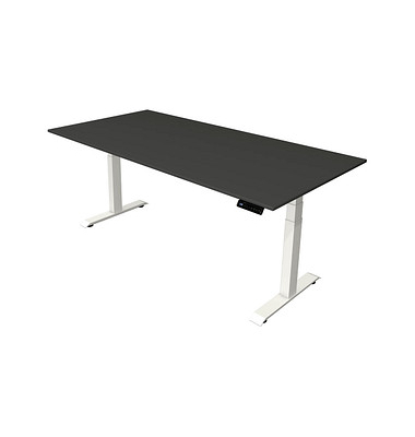 Sitz-Steh-Schreibtisch Move 4, elektrisch höhenverstellbar, 64-129cm (H), 200x100cm (BxT), rechteckig, anthrazit / weiß