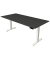 Sitz-Steh-Schreibtisch Move 4, elektrisch höhenverstellbar, 64-129cm (H), 200x100cm (BxT), rechteckig, anthrazit / weiß