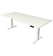 Sitz-Steh-Schreibtisch Move 4, elektrisch höhenverstellbar, 64-129cm (H), 225x100cm (BxT), rechteckig, weiß / weiß