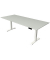 Sitz-Steh-Schreibtisch Move 4, elektrisch höhenverstellbar, 64-129cm (H), 225x100cm (BxT), rechteckig, lichtgrau / weiß