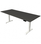 Sitz-Steh-Schreibtisch Move 4, elektrisch höhenverstellbar, 64-129cm (H), 225x100cm (BxT), rechteckig, anthrazit / weiß