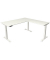 Sitz-Steh-Schreibtisch Move 4, elektrisch höhenverstellbar, 64-129cm (H), 180x180cm (BxT), rechteckig, weiß / weiß