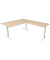 Sitz-Steh-Schreibtisch Move 4, elektrisch höhenverstellbar, 64-129cm (H), 200x220cm (BxT), rechteckig, ahorn / weiß
