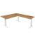 Sitz-Steh-Schreibtisch Move 4, elektrisch höhenverstellbar, 64-129cm (H), 200x220cm (BxT), rechteckig, eiche / weiß