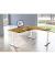 Sitz-Steh-Schreibtisch Move 4, elektrisch höhenverstellbar, 64-129cm (H), 200x220cm (BxT), rechteckig, eiche / weiß