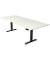 Sitz-Steh-Schreibtisch Move 4, elektrisch höhenverstellbar, 64-129cm (H), 250x100cm (BxT), rechteckig, weiß / anthrazit