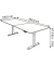 Sitz-Steh-Schreibtisch Move 4, elektrisch höhenverstellbar, 64-129cm (H), 250x100cm (BxT), rechteckig, weiß / anthrazit