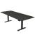 Sitz-Steh-Schreibtisch Move 4, elektrisch höhenverstellbar, 64-129cm (H), 250x100cm (BxT), rechteckig, anthrazit / anthrazit