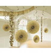 amscan Partydeko-Set gold