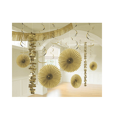 amscan Partydeko-Set gold