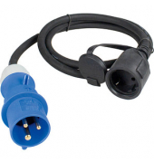 as-Schwabe Camping Französischer Standard Adapterleitung 1,5 m schwarz