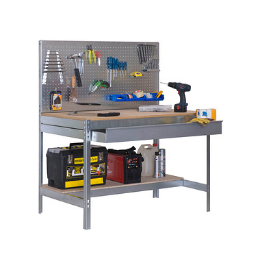Simonrack Werkbank-Set SIMONWORK BT2 BOX grau 1 Schublade 91,0 x 61,0 x 144,5 cm