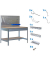 Simonrack Werkbank-Set SIMONWORK BT2 BOX grau 1 Schublade 121,0 x 61,0 x 144,5 cm