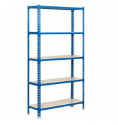 Simonrack Schwerlastregal SIMONCLICK MEGAPLUS 5 8425437076893 blau, weiß 120,0 x 40,0 x 200,0 cm