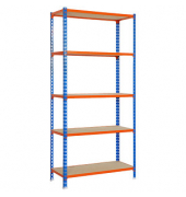 Simonrack Schwerlastregal MADERCLICK MEGAPLUS 5 8425437077524 orange, blau 120,0 x 40,0 x 200,0 cm