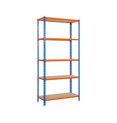 Simonrack Schwerlastregal MADERCLICK MEGAPLUS 5 8425437077524 orange, blau 120,0 x 40,0 x 200,0 cm