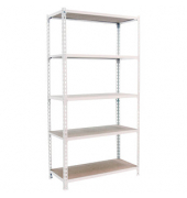 Simonrack Schwerlastregal MADERCLICK MEGAPLUS 5 8425437077531 weiß 120,0 x 40,0 x 200,0 cm
