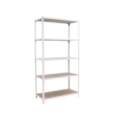 Simonrack Schwerlastregal MADERCLICK MEGAPLUS 5 8425437077531 weiß 120,0 x 40,0 x 200,0 cm
