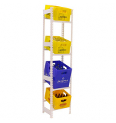 Getränkekistenregal SIMONBOTTLE 4 8425437087868 weiß 40,0 x 30,0 x 200,0 cm