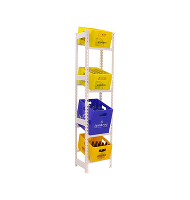 Simonrack Getränkekistenregal SIMONBOTTLE 4 8425437087868 weiß 40,0 x 30,0 x 200,0 cm