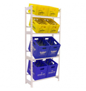 Getränkekistenregal SIMONBOTTLE 4 8425437087875 weiß 80,0 x 30,0 x 200,0 cm